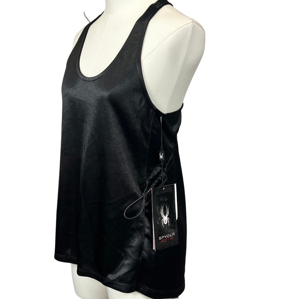 Spyder Active Black Racerback Tank Top Size Small Moisture Wicking Athletic NEW‎
